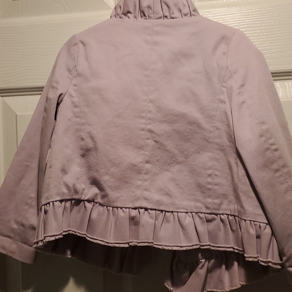 Crewcuts Ruffle Jacket Purple Size 3T Spring - Picture 5 of 6